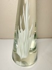 Signed    lauette L    Art Glass 16 25    Tall Frosted White Modern Studio Glass 6 Lbs