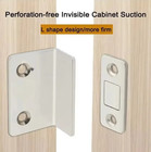 1set Magnetic Door Catch Latch Silver Self Adhesive Cabinet Closer - New