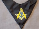 Master Mason Cravat Square Compass Tie Black Freemason Fraternity New
