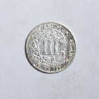 1861 Three Cent Silver  blue gold Tone Sharp Strike Bu Uncirculated  Inv 2