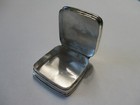 Sterling Silver Square Shape Engraved Top Pill Box Solid Silver Hallmarked A