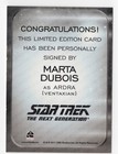 Marta Dubois As Ardra 2014 Star Trek Aliens Tng Autograph Card Auto Nm