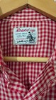 Vintage Red Gingham Round Up Western Shirt Long Sleeve Pearl Snap Long Tail J
