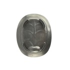 Vintage Wilton Mount Joy Pewter Footed Oval Meat Platter With Tree And Well