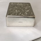 Vintage 970 Silver Hand Engraved Filigree Monogram Cigarette Box Case 80 56g