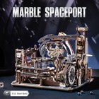 Rokr Marble Run Electric Model Toys Marble Spaceport Wooden 3d Puzzle For Adults