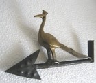 Antique Weather Vane Brass Peacock