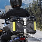 65l Motorcycle Hard Tour Tail Box Scooter Top Trunk Storage Carrier Case Balck