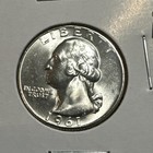 1961-p Washington Quarter Bu Brilliant Uncirculated 90  Silver Free Shipping