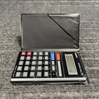 Vintage Casio Data-cal 50 Pocket Calculator W  Original Case Dc-150a 750a B