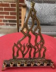 Hanukkah Menorah Jewish Judaica Vintage Mcm Brass Chanukah Candle Holder  Israel