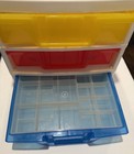 Lego 3-drawer Storage Organizer With Sorting Trays   Green Baseplate     Red  Blue