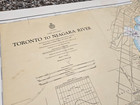 Toronto To Niagara River Lake Ontario Vintage 1973 Nautical Chart Canadian 2063