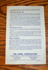 Lionel Postwar 3662-81 2-57 Automated Milk Car Set Instructions Ex