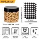 40 Pack 6 Oz Clear Plastic Jars Wide Mouth Round Containers With Black Lids Bpa