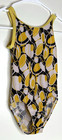 Gk Elite   Cm Gymnastics Leotard Child Girls Medium Yellow Black White Print