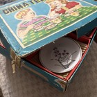 Vintage Childrens Porcelain Tea Set Made In Japan W Box Teapot Sugar Creamer