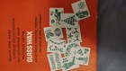 Vintage Glass Wax Christmas Stencils Gold Seal Company Mid Century Holiday 