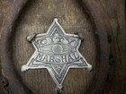 Vintage City Marshal Badge With Horseshoe