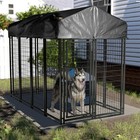 Oversize Outdoor Pet Dog Run House Kennel Shade Cage Enclosure W  Cover Playpen