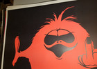 This One s For You Baby Vintage 1970 s Blacklight Poster Middle Finger -nice 