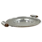 Vintage Buenilum Hand Wrought Aluminum Tray Wood Handles 1933   41 - Collectible