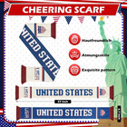 Usa Soccer Fan Scarf - Double-sided United States Supporter Scarf For 2026 Inter