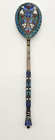Antique Imperial Russian 84 Silver Cloisonne Enamel Spoon  Marked Mc 