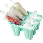 6 Cavities Creative Popsicle Molds Food Preparation Mold Diy Ice Cream Mold