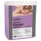 Forpro Premium Flannel 3-piece Massage Sheet Set  Lavender  For Massage Table   