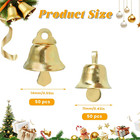 100 Pcs Gold Mini Bells Small Bells For Crafts  50 Pcs 0 55inch 14mm And 50 Pcs