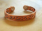 Pure Copper Magnetic Bracelet Arthritis Therapy Adjustable Size Cuff Vintage