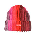 Supreme Gradiant Crochet Stripe Pink Multi Color Beanie Box Logo Red Os