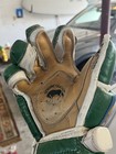Jofa Pro 950 - Leather Hockey Gloves - Vermont Hockey Green   Gold White Trim