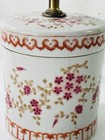 Antique Chinese Export Porcelain Pot Box 18th C Converted Lamp Famille Rose