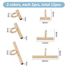 12pcs 3 Sizes Pin To Pendant Converter Brass Brooch Pendant Converters Golden   