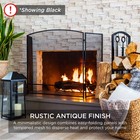 Best Choice Products 3-panel Simple Steel Mesh Fireplace Screen Worn Finish 25in