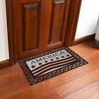 Welcome Doormat Front Door Mat Rubber Back Non Slip Door Mat Entrance Flagstyle