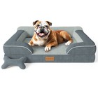 Pet Couch Cooling Orthopedic Memory Foam Quilted Bolstered Sofa Dog Bed Luxury