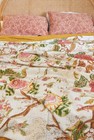 Indian Handmade Cotton Kantha Quilt Hand Block Print King Size Bedspread Blanket