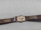 Vintage Antique Trench Art Military Belt Buckle 34 Leather Army Boy Scout Rrl