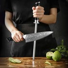9   Diamond Sharpener Rod Kitchen Knife Sharpening Stick Fr Damascus Steel Knife