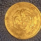 1863 Republica De Colombia 1 Peso Gold Coin 0 900 Fine Simon Bolivar