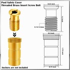 10pcs Brass Pool Cover Anchor Screws  1 2 Inches X 0 63 Inches  Gold screws