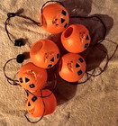 Vintage Halloween Diamond Eyes 6 Pumpkin Jack O Lantern Blow Mold String Lights