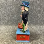 Vintage Uncle Sam Metal Cast Iron Mechanical Coin Bank Works