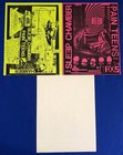 Lot- 3  Vintage 1980s Sleep Chamber Industrial Rock Flyer Texas ma Pain Teens