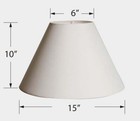 Simplee Adesso White Fabric Uno Lamp Shade  10 h X 15 d  Transitional Style 