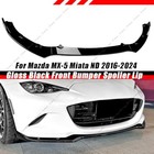 Front Bumper Lip Blade Chin Spoiler Fit For Mazda Mx-5  Miata Nd 2016  3 Black