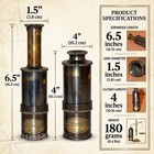 6 5  Antique Brass Telescope Vintage Spyglass Monocular Nautical Marine Gift